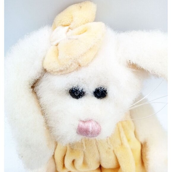 Boyds Bears Libby Lapinette White Bunny Plush Hat Jumper 6 Inch Animal Spring - Picture 9 of 15